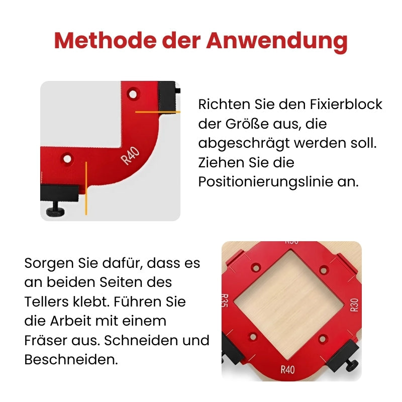 4 in 1 Positionierungsform für die Holzbearbeitung