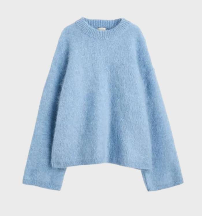 Zara | Unifarbener Mohair-Pullover mit Rundhalsausschnitt für Freizeitkleidung