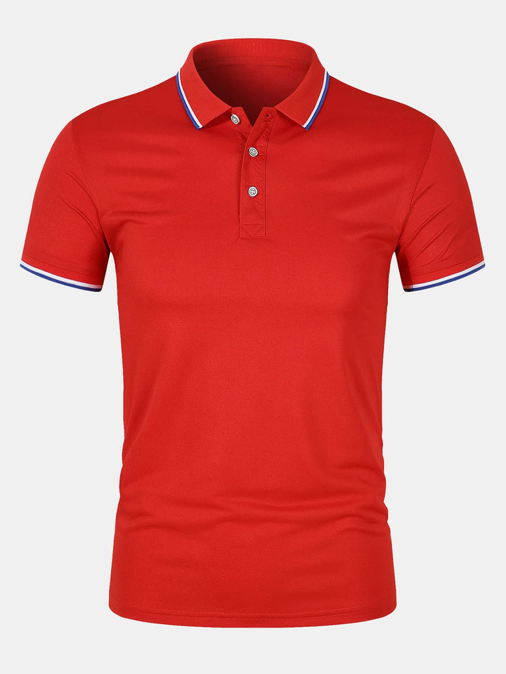 Daniel | Klassisches Poloshirt mit gestreiften Details