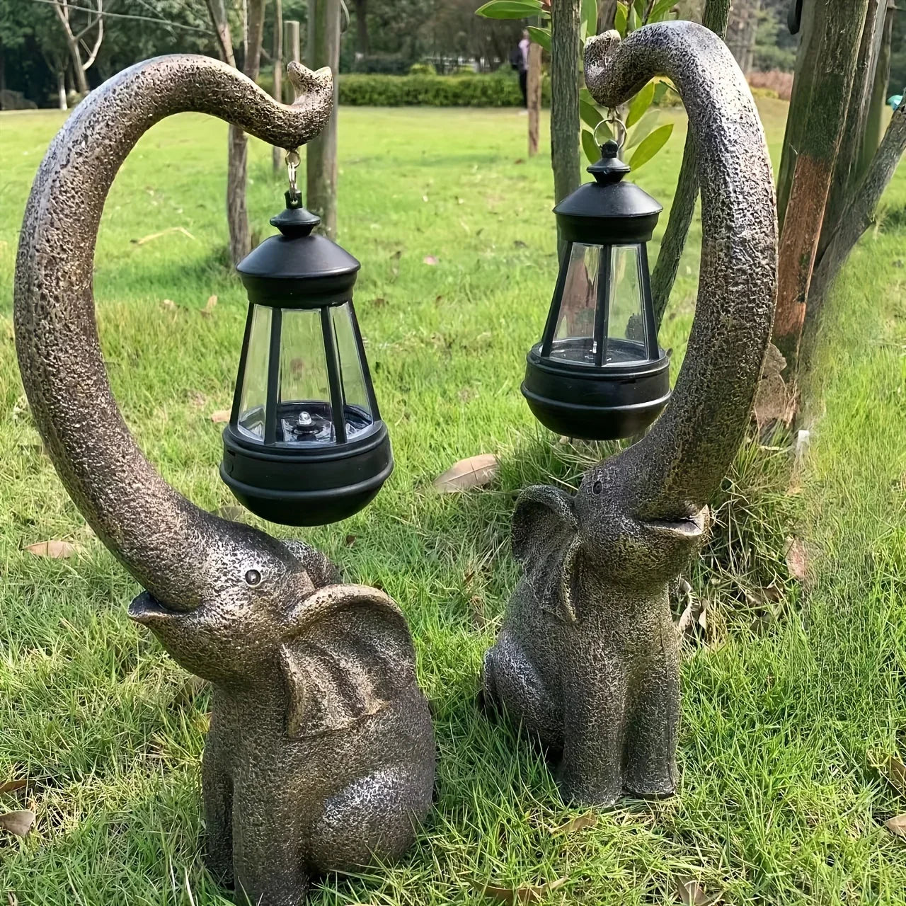 Verzauberter Elefant Solar-Gartenlampe