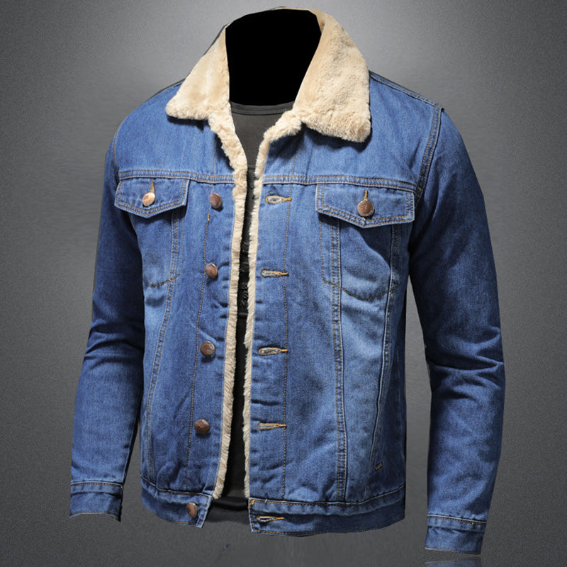 Warme Denim-Jacke für Männer