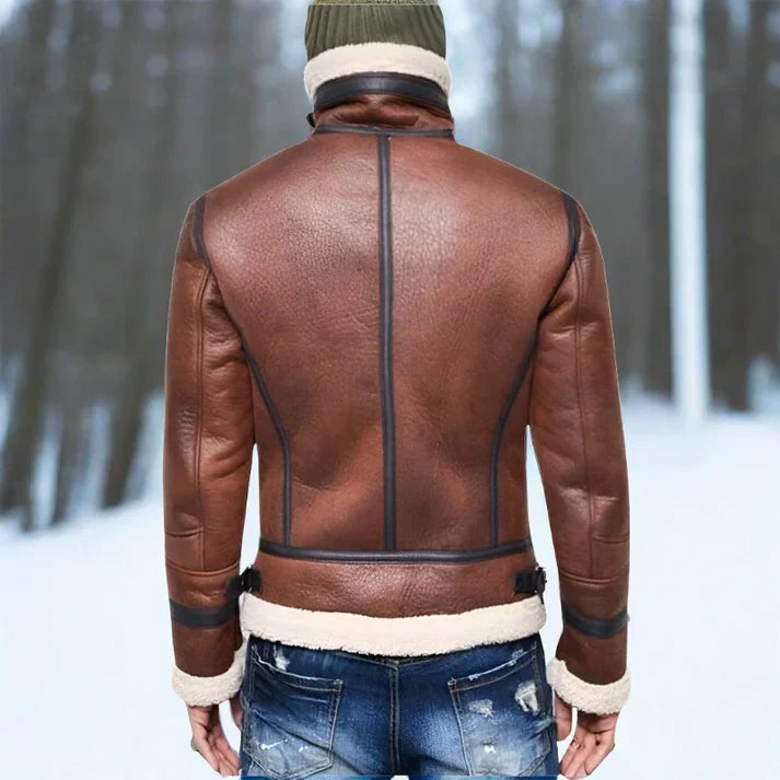 Bent | Gefütterte Winter Lederjacke für Herren