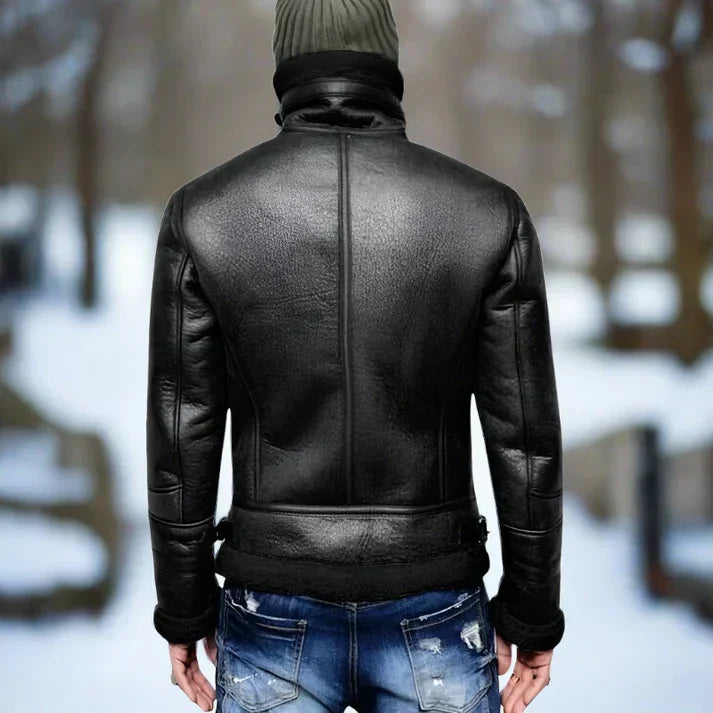 Bent | Gefütterte Winter Lederjacke für Herren