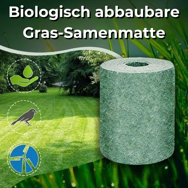 Mühelose Bio-Rasenmatte für die einfache Pflege von grünem Gras