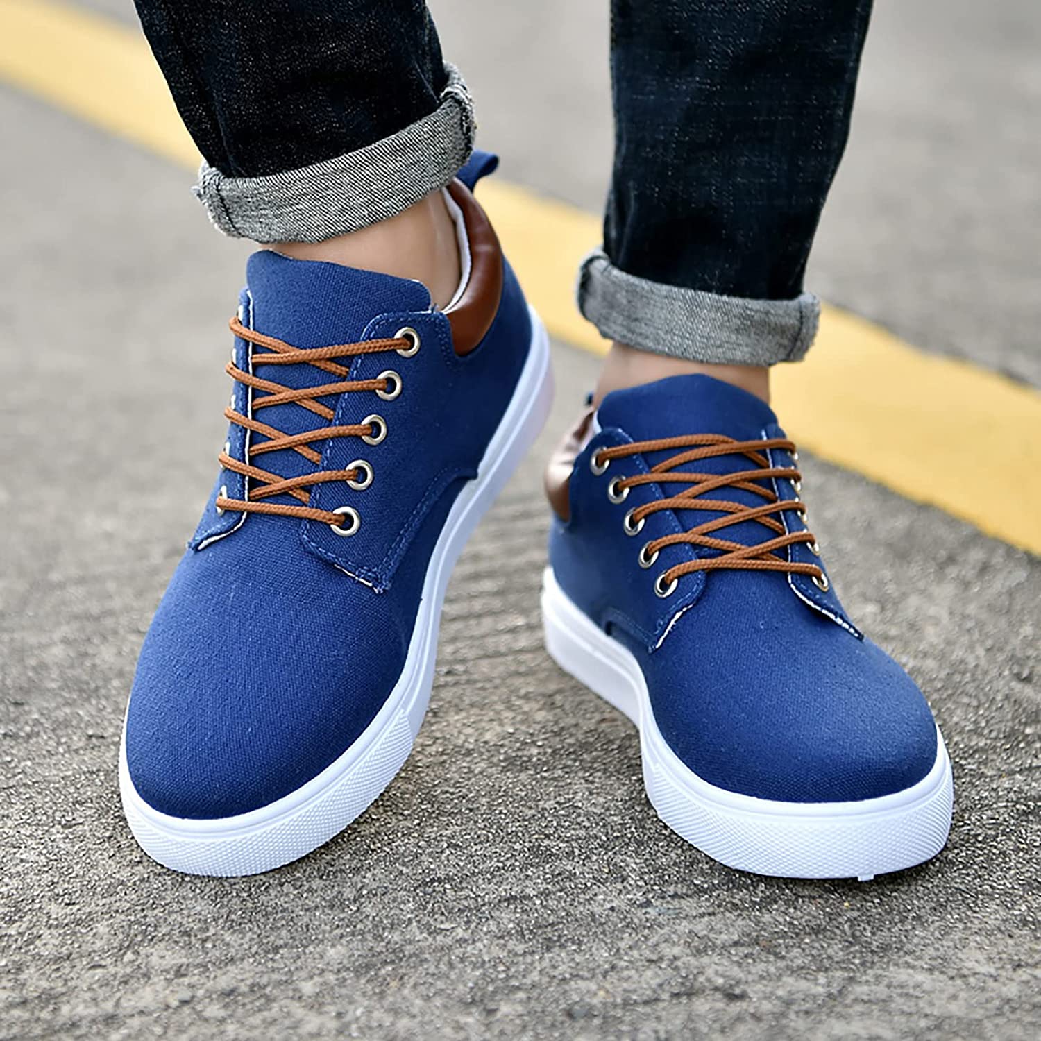 David Sneakers | Robuste Herrenturnschuhe mit weißer Sohle