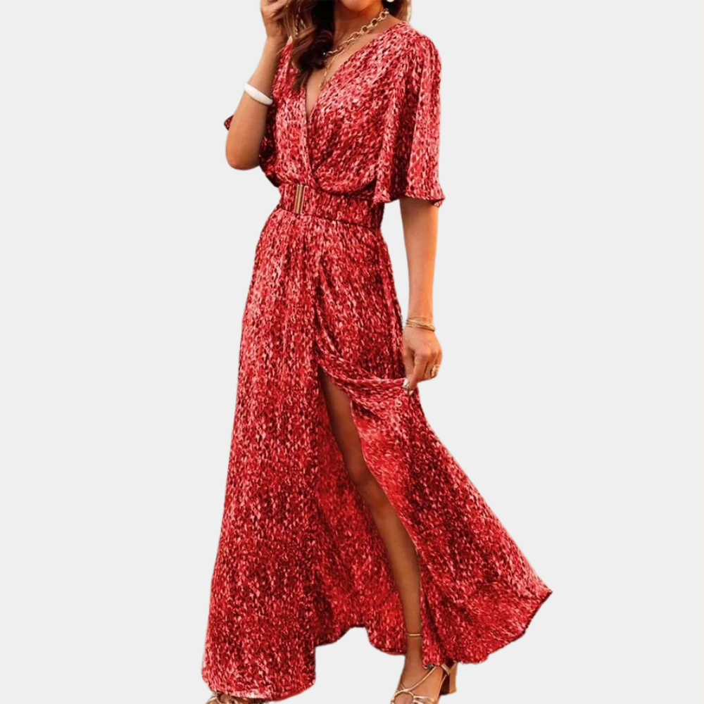 Maxi-Wickelkleid für Frauen