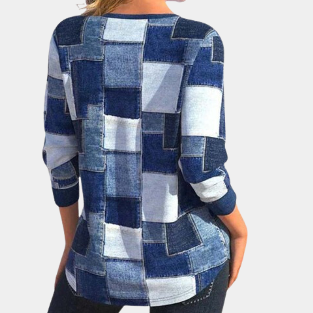 Pullover mit geometrischem Muster für Frauen