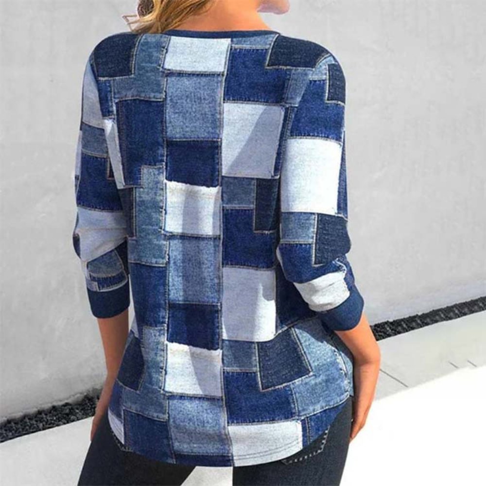 Pullover mit geometrischem Muster für Frauen