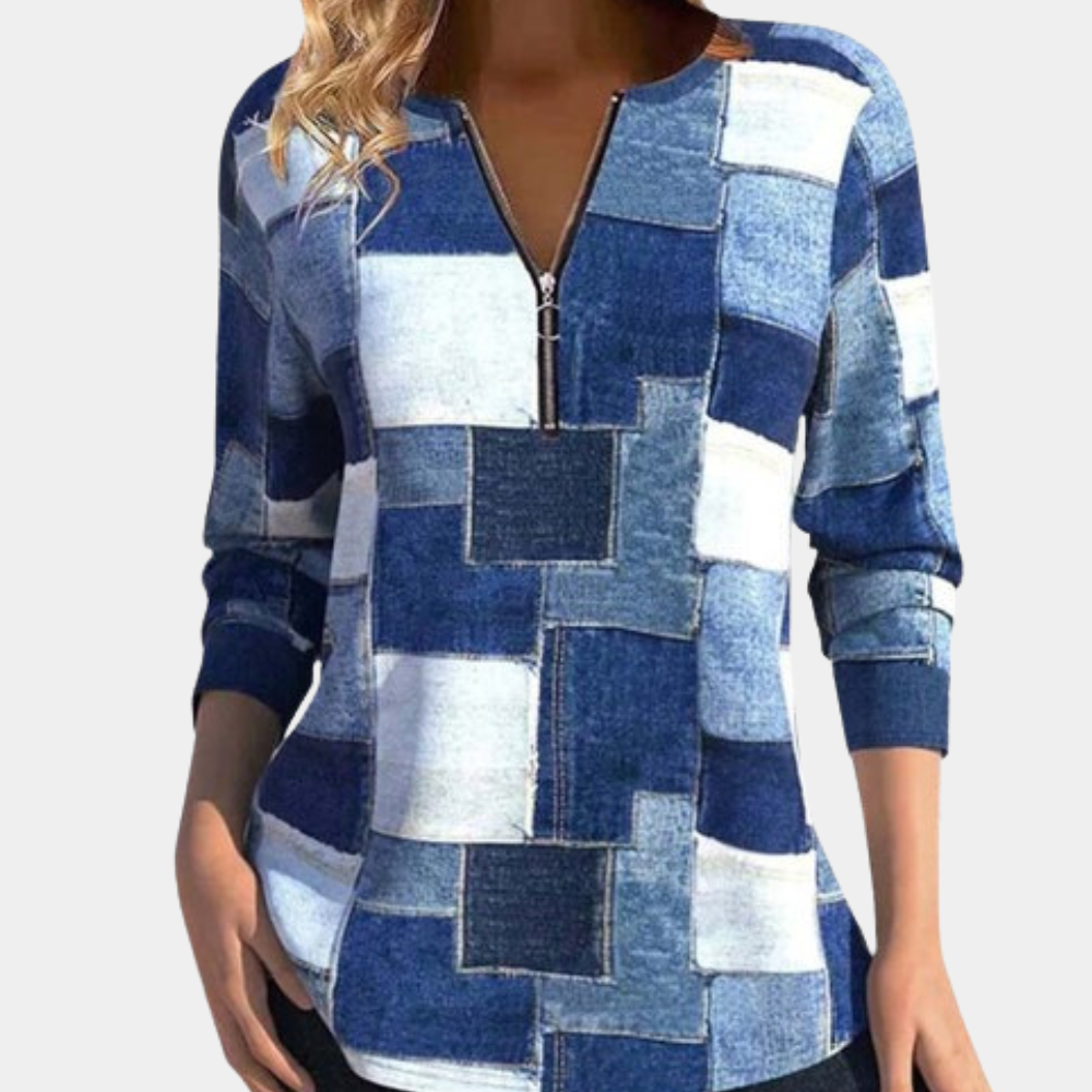 Pullover mit geometrischem Muster für Frauen