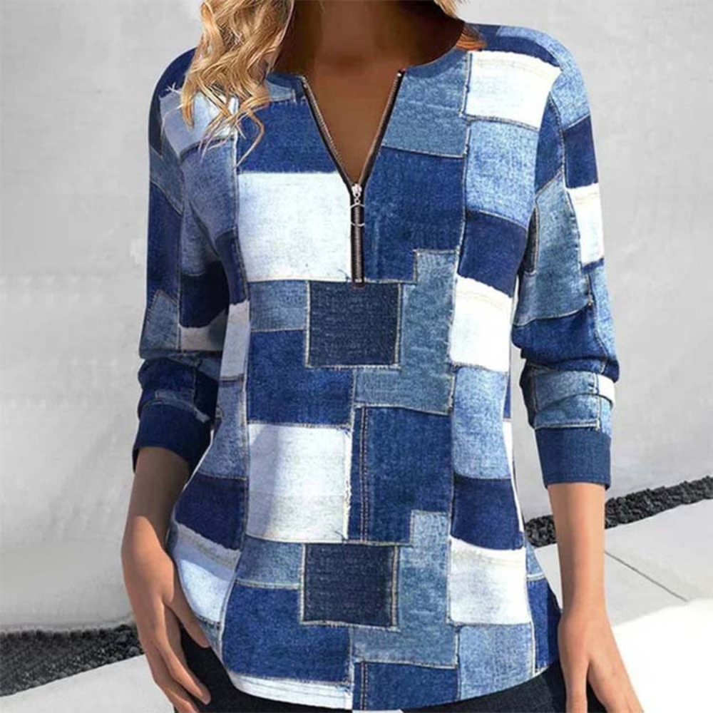 Pullover mit geometrischem Muster für Frauen