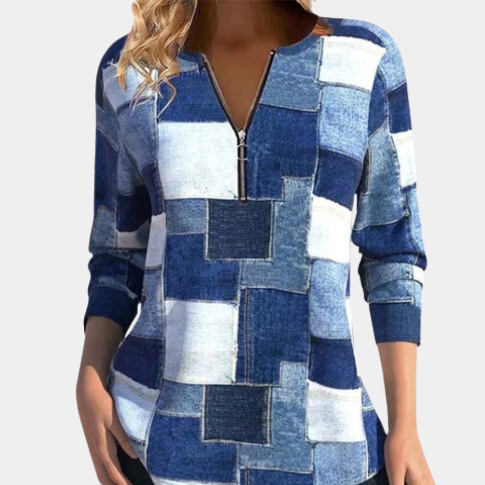 Pullover mit geometrischem Muster für Frauen