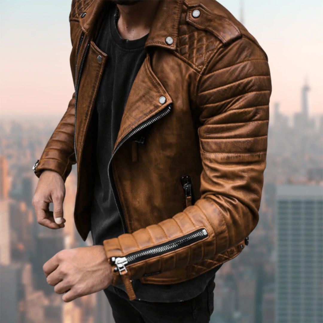 Renzo | Leder-Bikerjacke für Herren