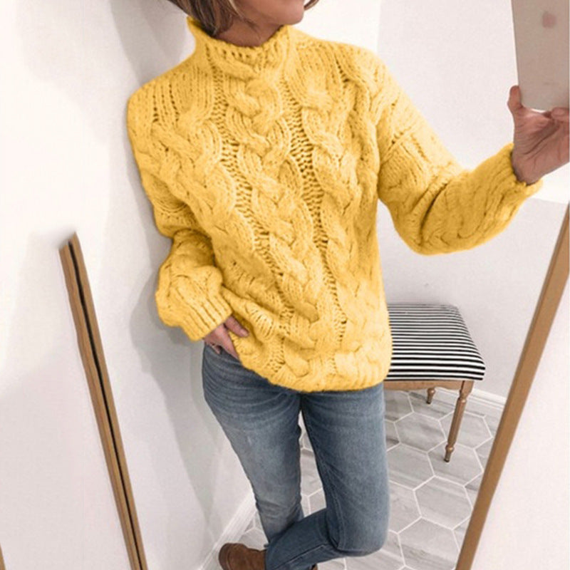 CozyKnit Rollkragenpullover | Zopfmuster und weicher Strick