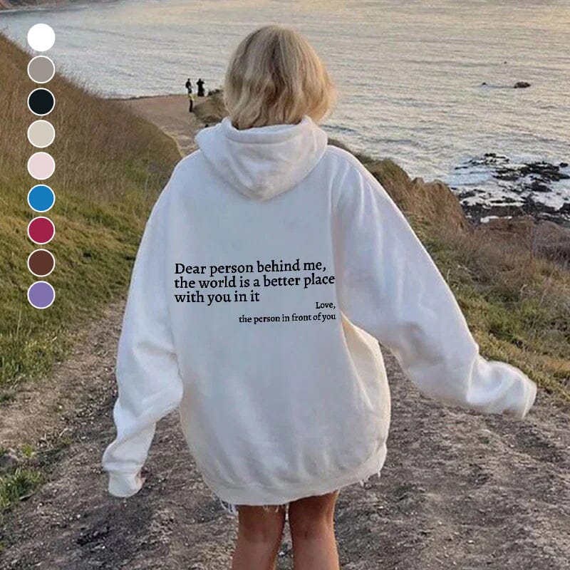 Pamela - Lässiger Frühling "Dear Person Behind Me" Hoodie für Damen