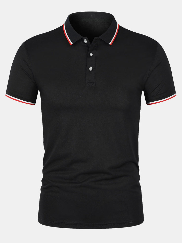 Daniel | Klassisches Poloshirt mit gestreiften Details