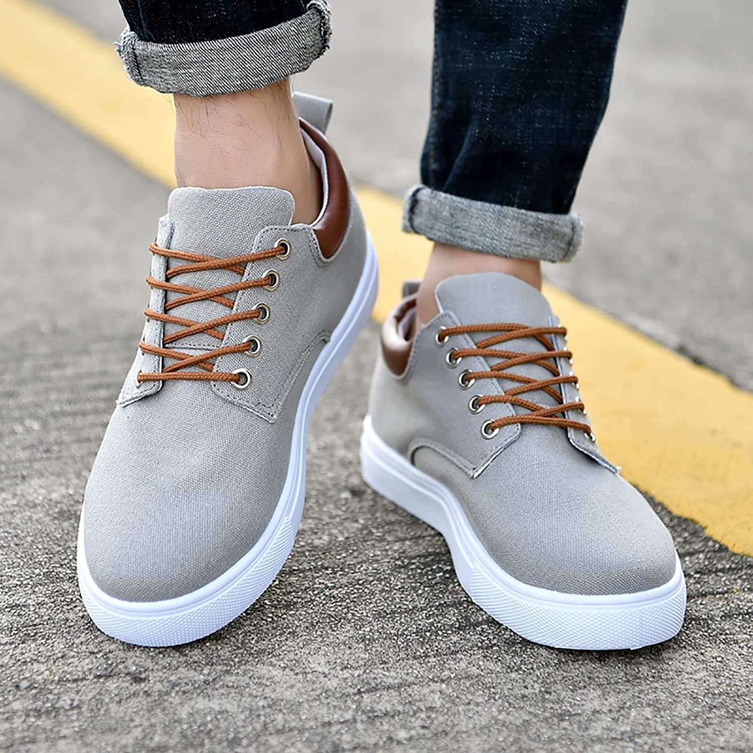 David Sneakers | Robuste Herrenturnschuhe mit weißer Sohle