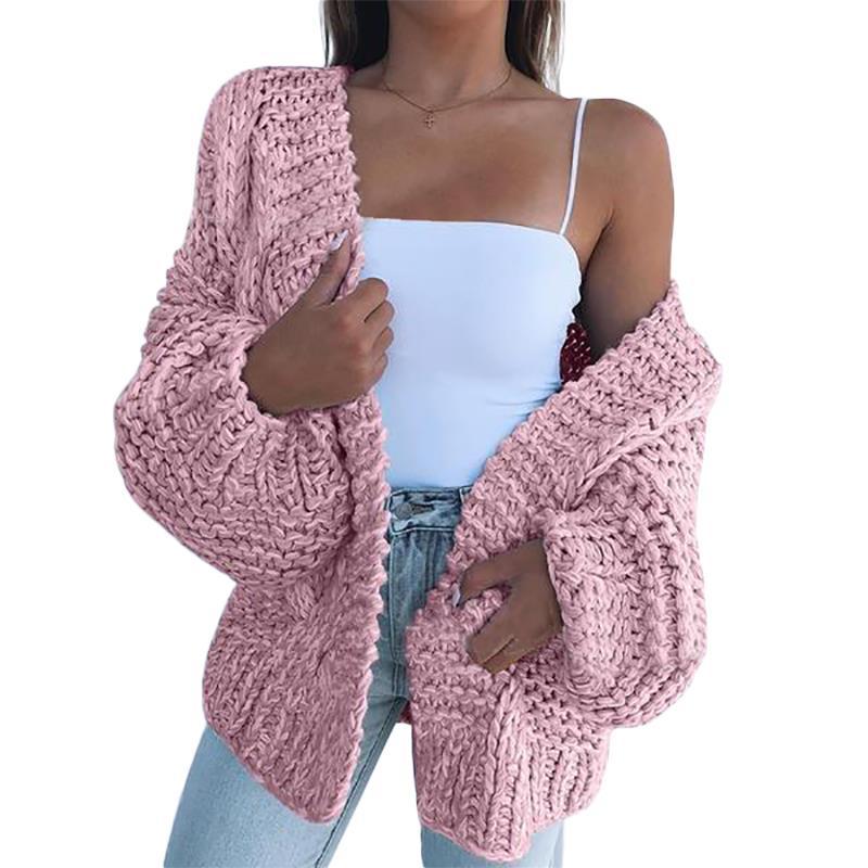 Rosa Strickjacke