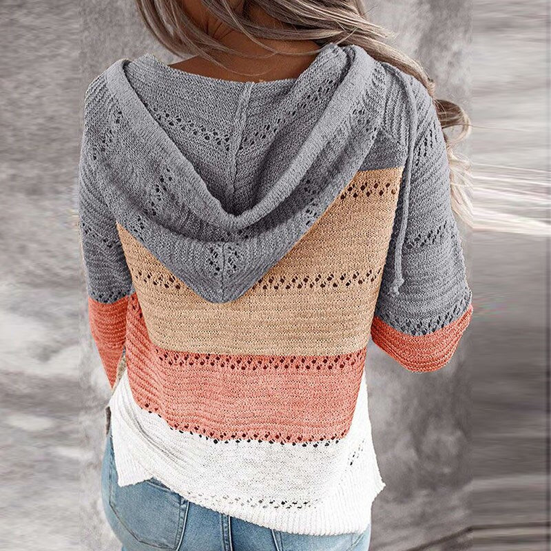 Patricia - Boho Herbst Patchwork Sweater für Damen