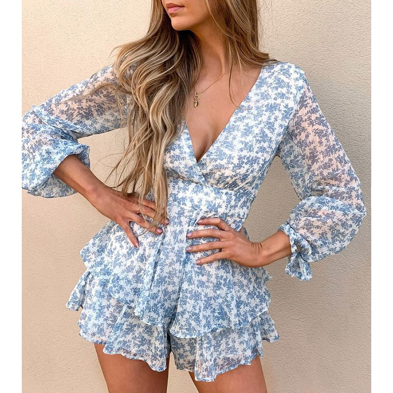 Playsuit mit Blumendruck