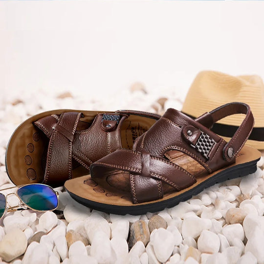 Jerald | Orthopädische Ledersandalen für Herren