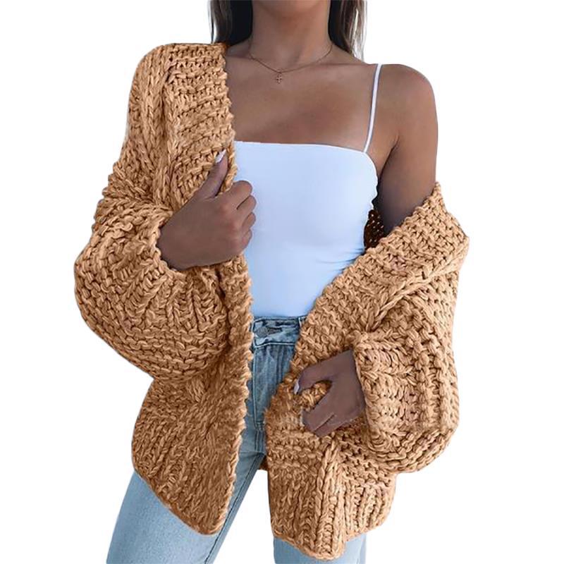 Braune Strickjacke