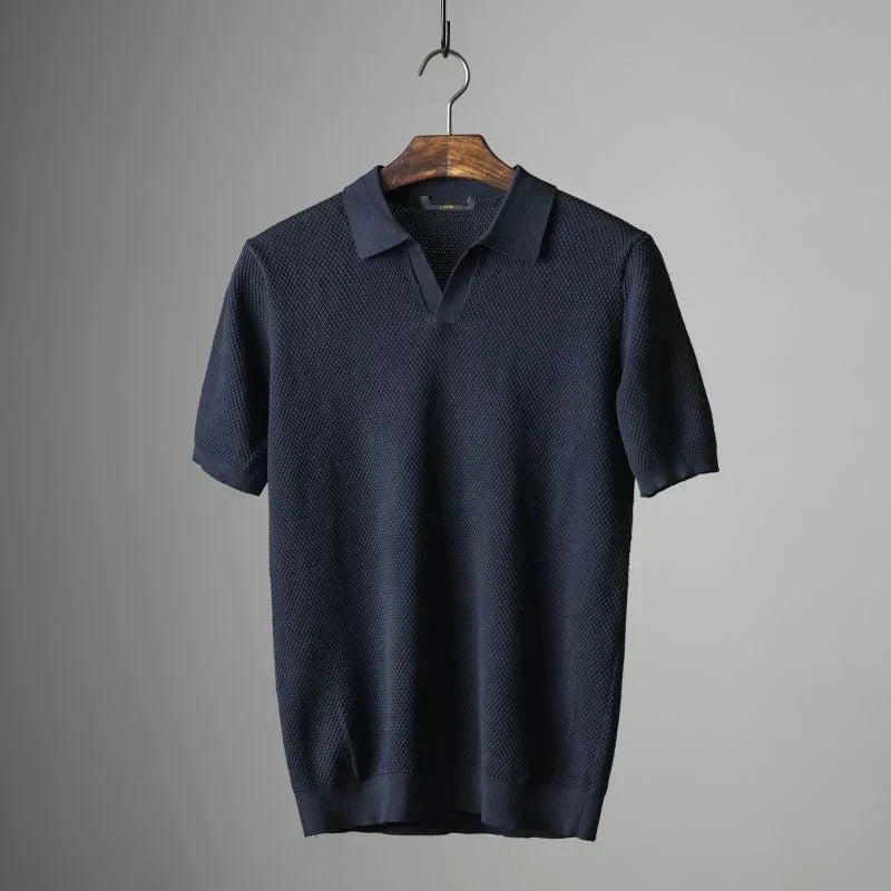 Finn | Poloshirt aus strukturiertem Strick