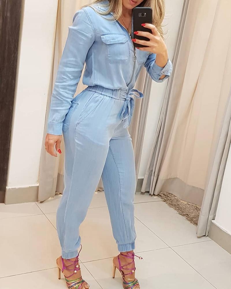 Jumpsuit mit Reißverschluss