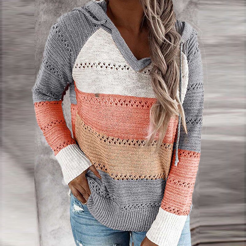 Patricia - Boho Herbst Patchwork Sweater für Damen