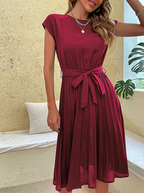 Constance - Kurzärmeliges Plissee-Minikleid für den Sommer