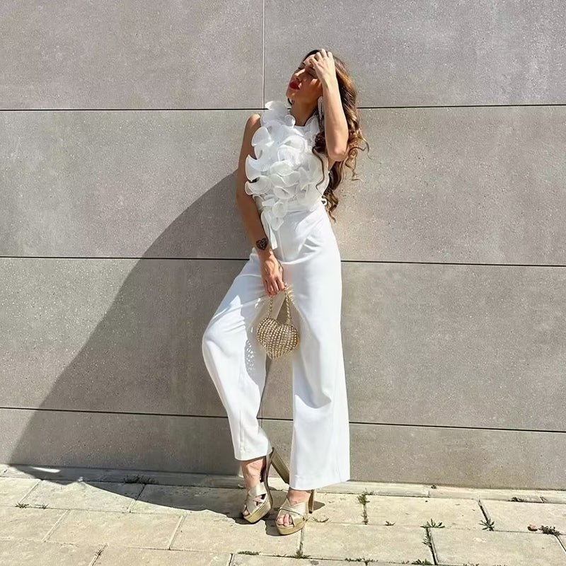 Jumpsuit mit Volants