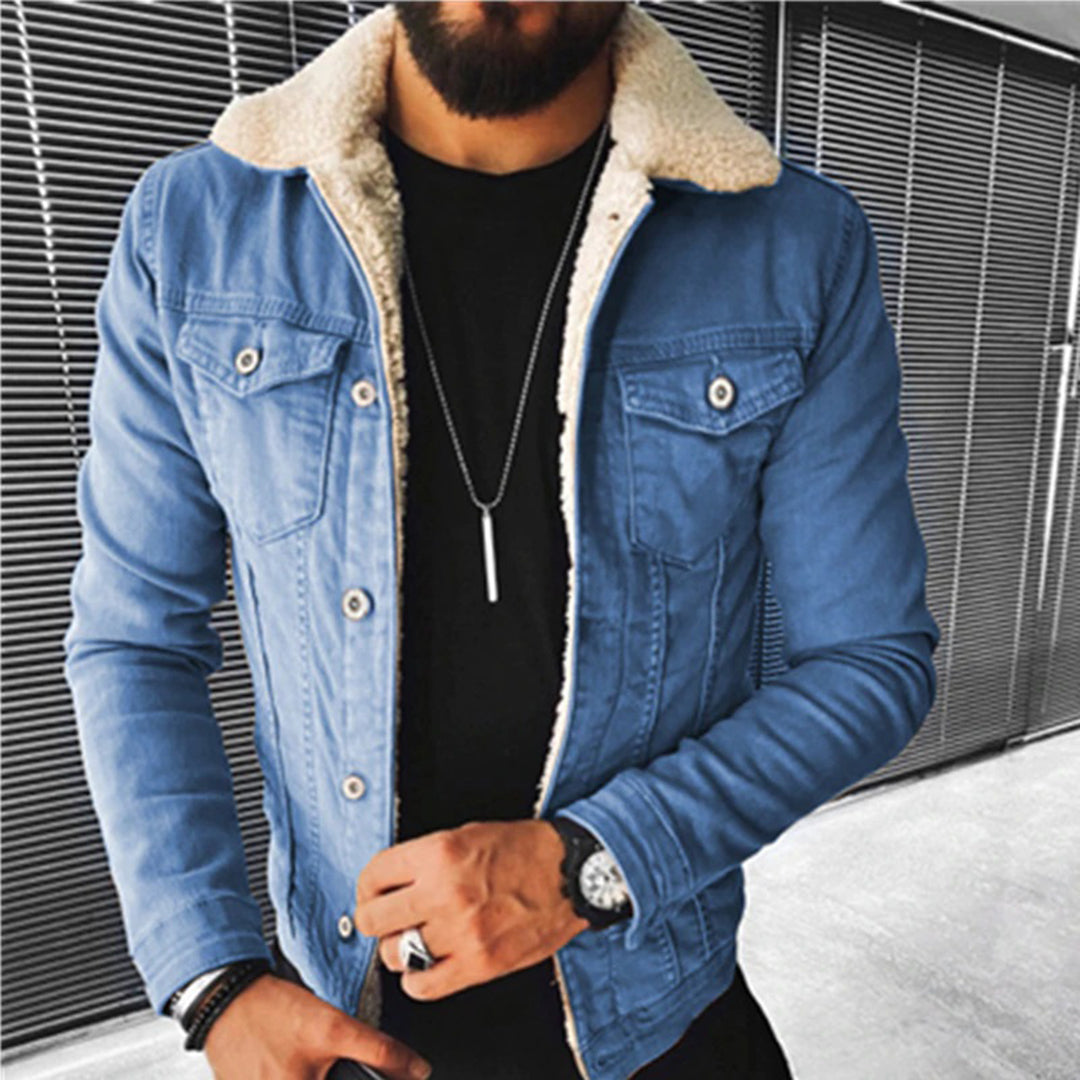 Warme Denim-Jacke für Männer