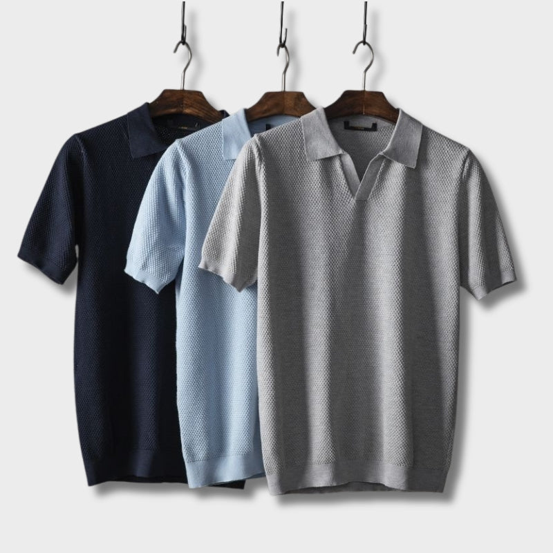 Finn | Poloshirt aus strukturiertem Strick