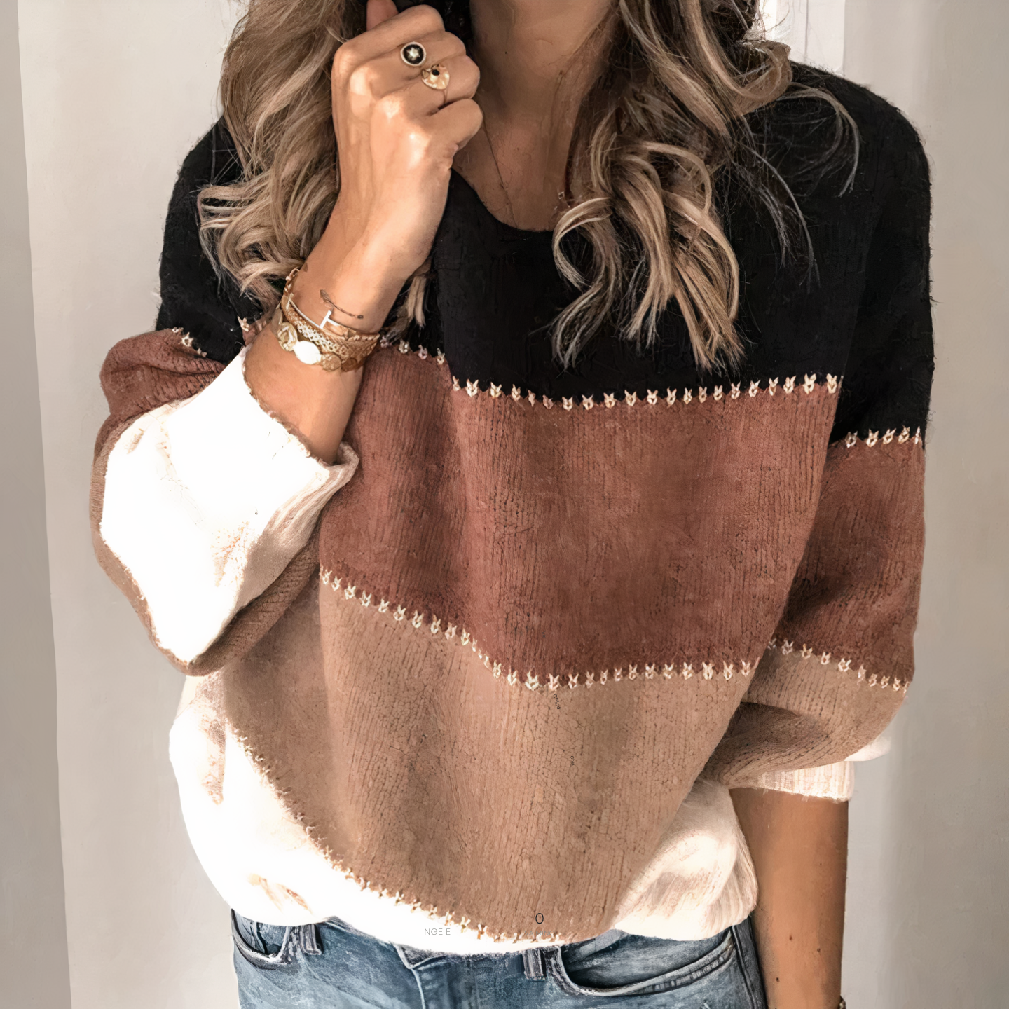 Michaela | Gestreifter Winterpullover