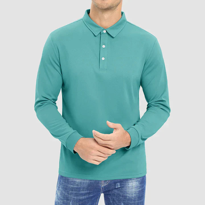 William - Langarm-Poloshirt