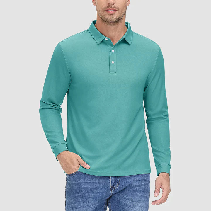 William - Langarm-Poloshirt