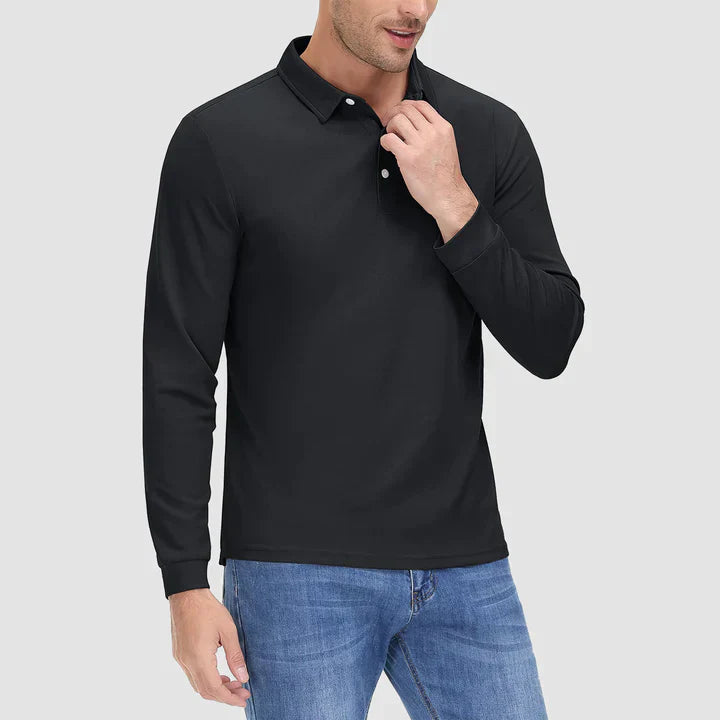 William - Langarm-Poloshirt