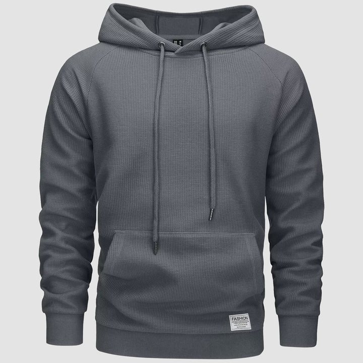 Michael | waffelstrick-hoodie für männer