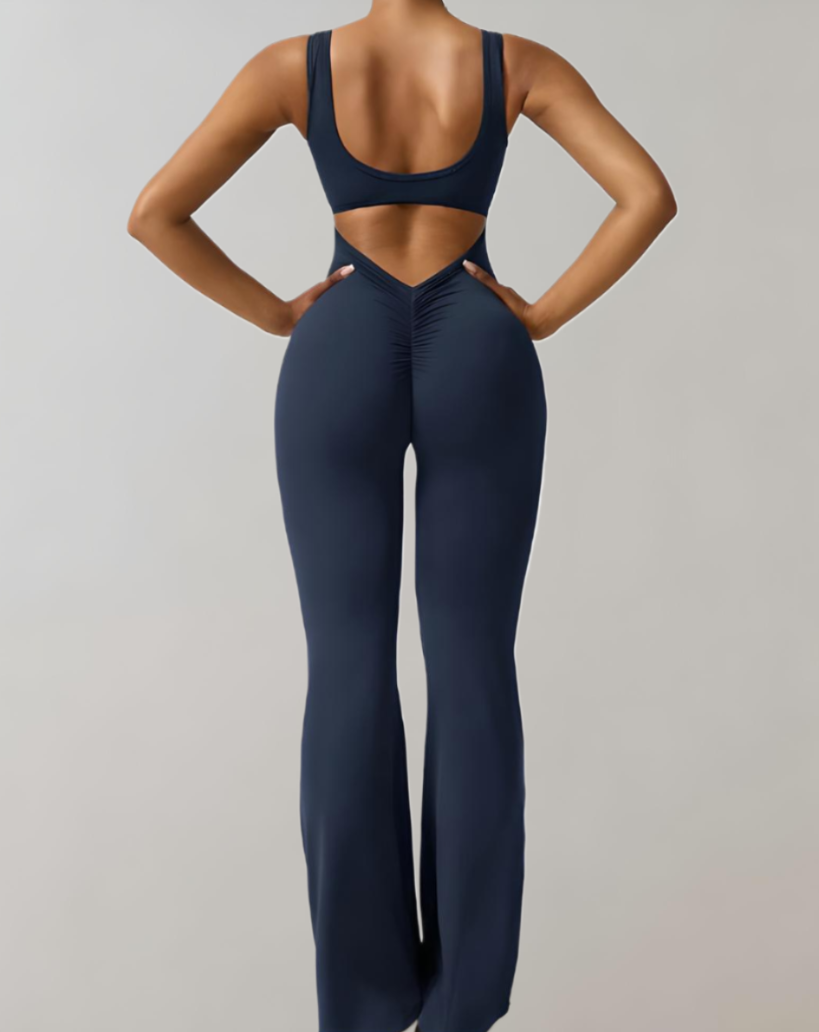 Molly | Rückenfreier Bodycon-Jumpsuit mit Glockenärmel-Hose