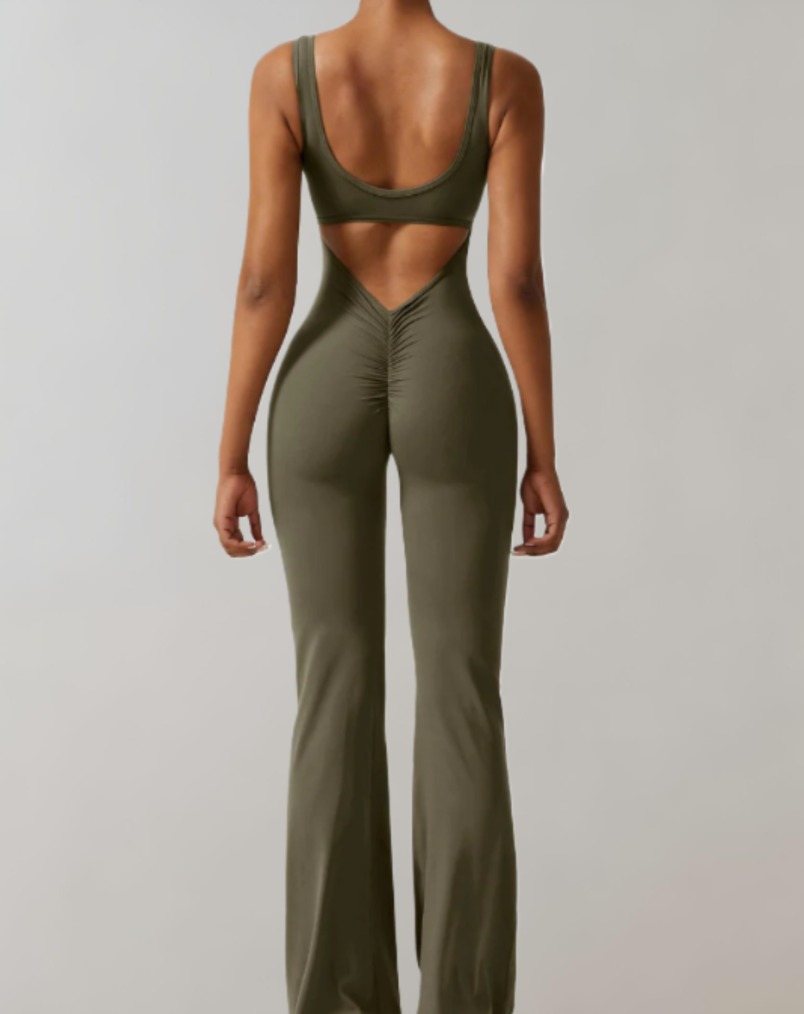 Molly | Rückenfreier Bodycon-Jumpsuit mit Glockenärmel-Hose