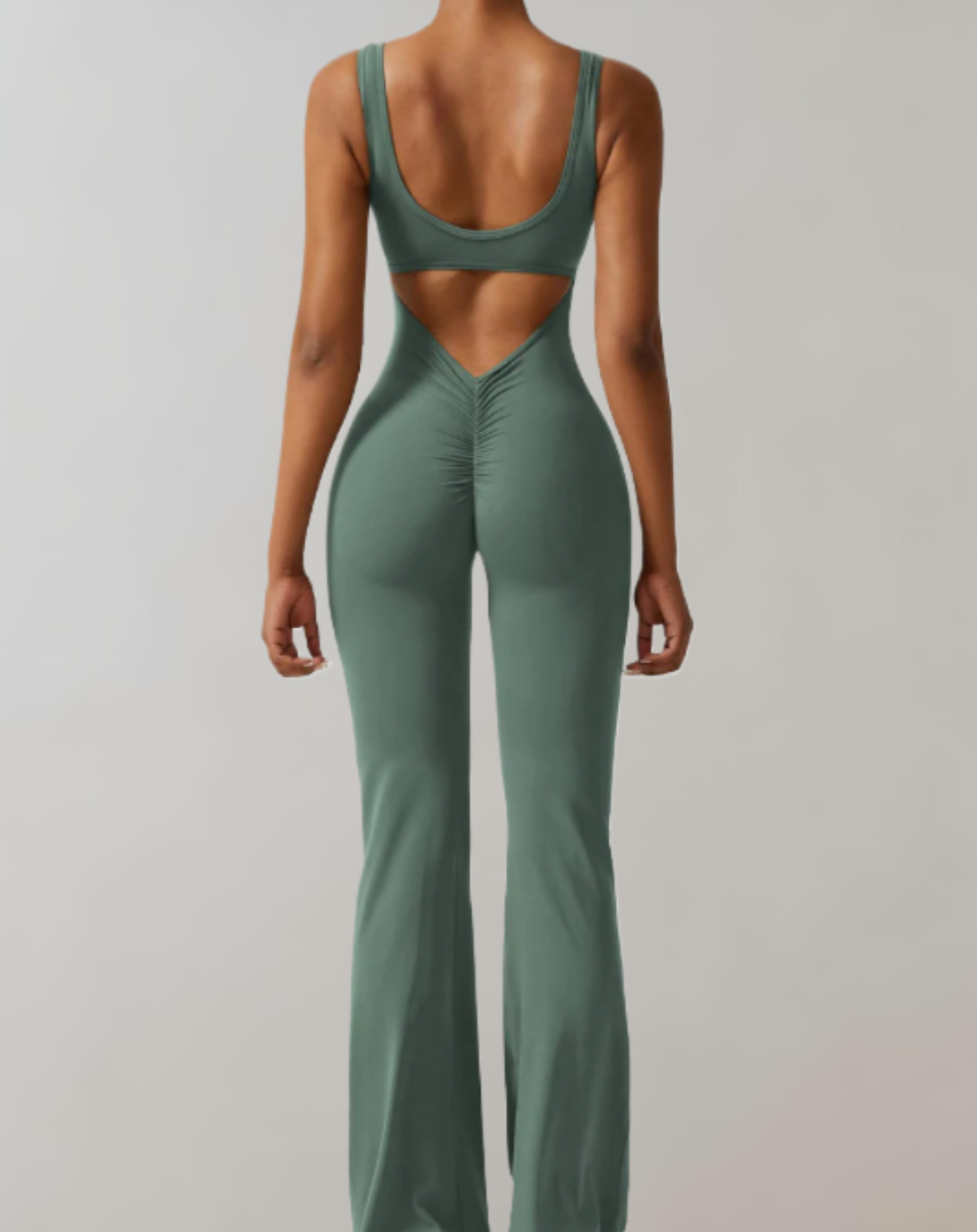 Molly | Rückenfreier Bodycon-Jumpsuit mit Glockenärmel-Hose