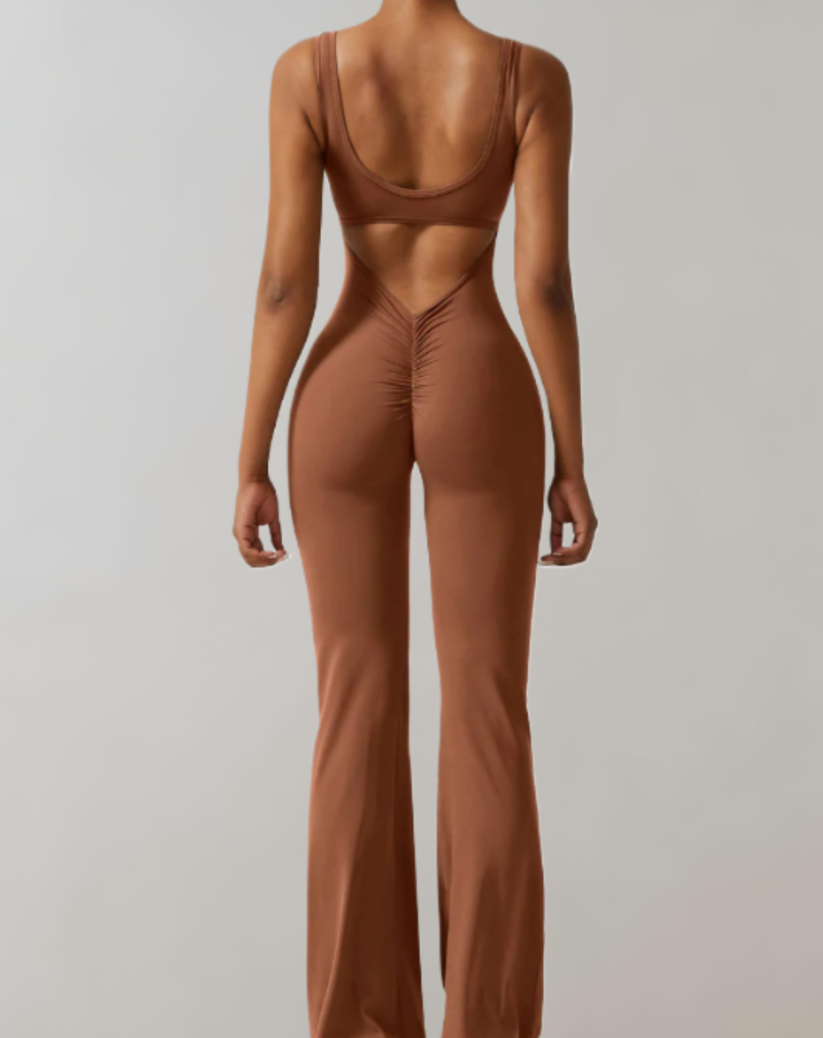 Molly | Rückenfreier Bodycon-Jumpsuit mit Glockenärmel-Hose