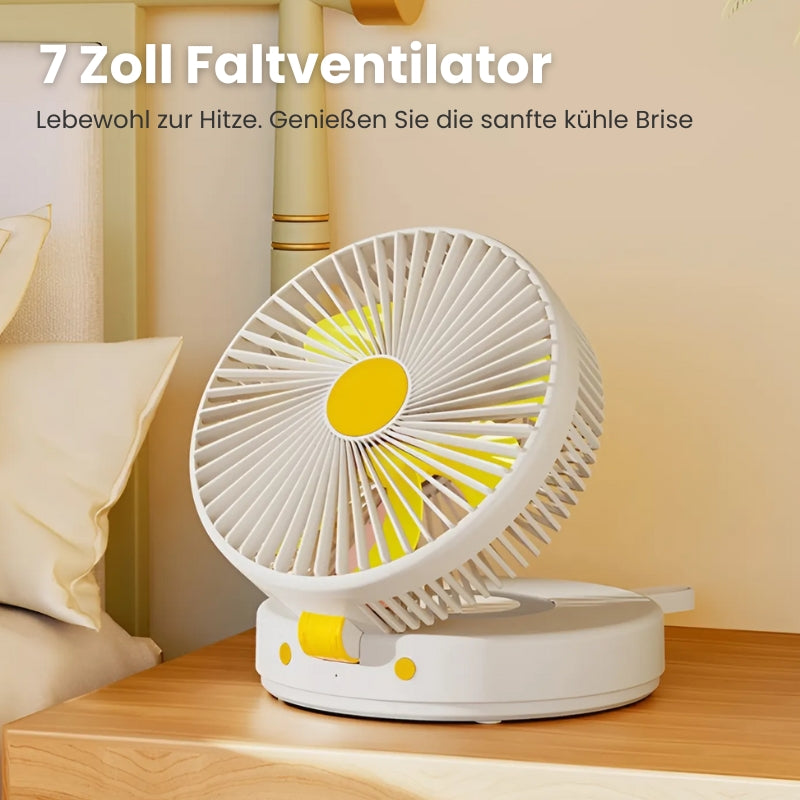 USB-aufladbarer Tisch- und Wandventilator mit Fernbedienung