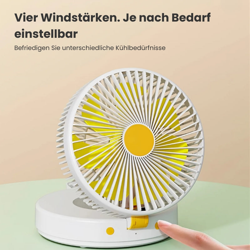 USB-aufladbarer Tisch- und Wandventilator mit Fernbedienung