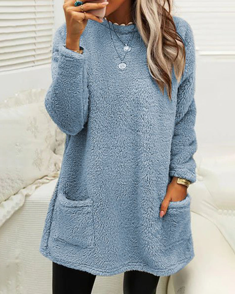 Warmer langer Pullover für Frauen