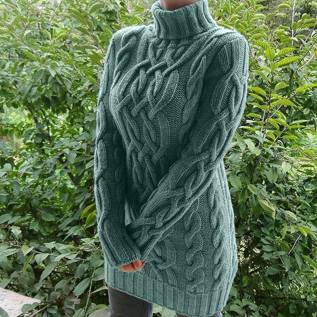 Natalie | Warmer Kabelpullover mit Rollkragen