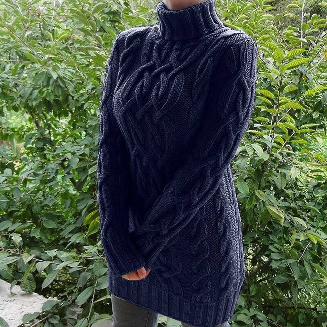 Natalie | Warmer Kabelpullover mit Rollkragen