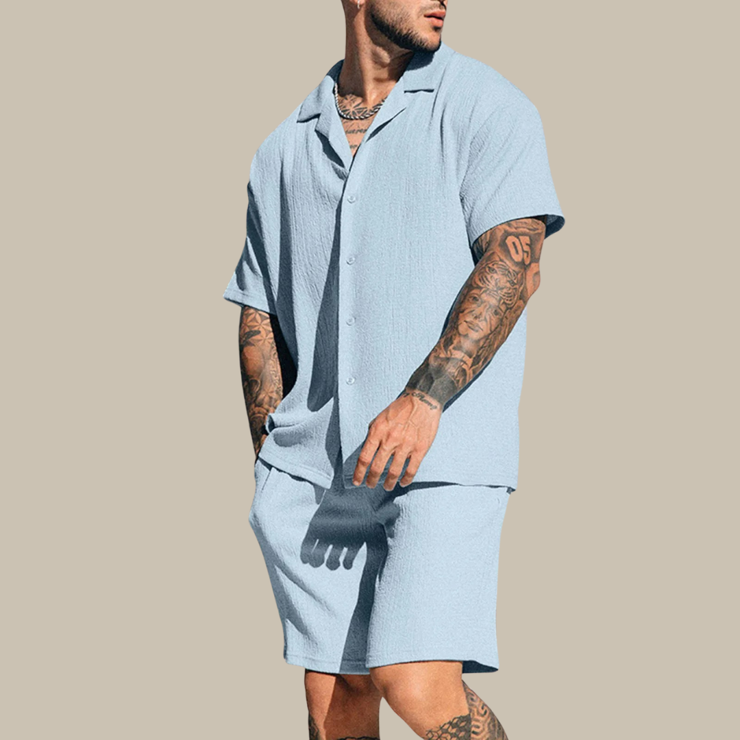 Jack Casual Set | Stylisches zweiteiliges Sommerset für Männer mit Hemd und passenden Shorts