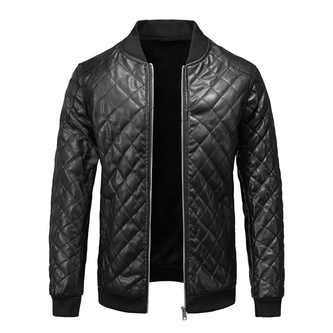 Zip Up Lederjacke für Männer