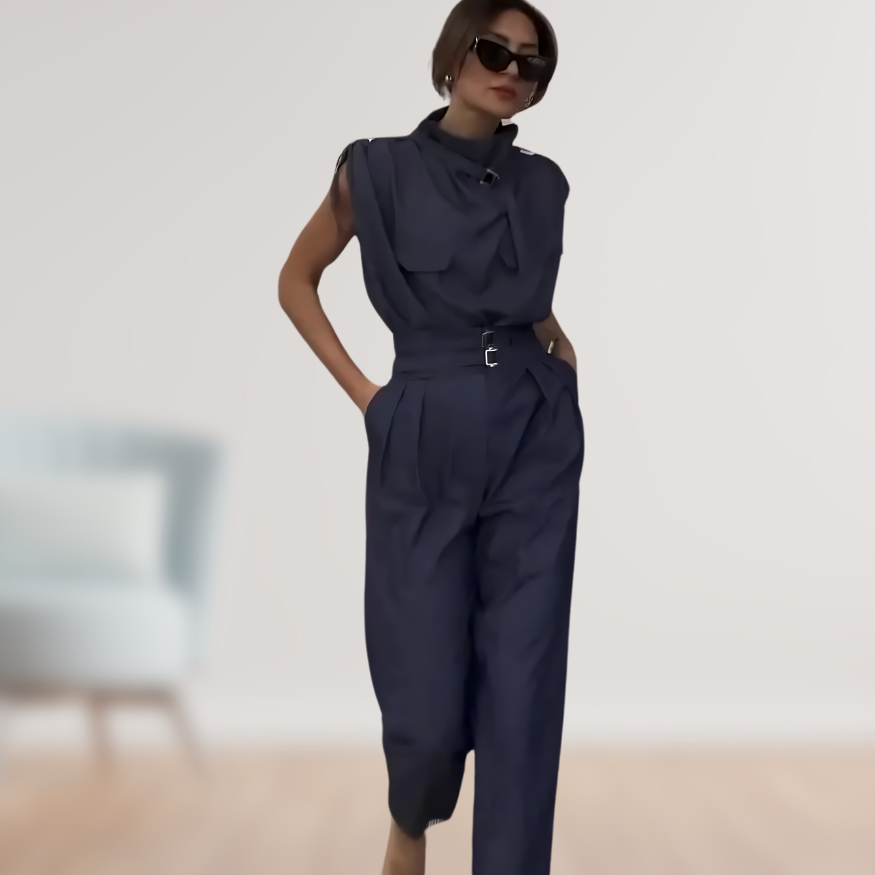 Amira | Stylischer Jumpsuit mit Gürtel