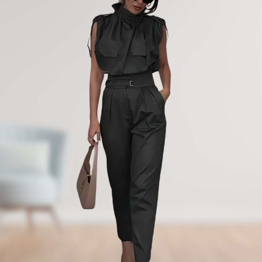 Amira | Stylischer Jumpsuit mit Gürtel